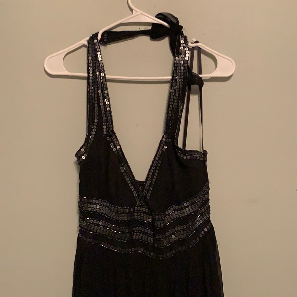 Beautiful black bohemian sequined prom dress size 4-8